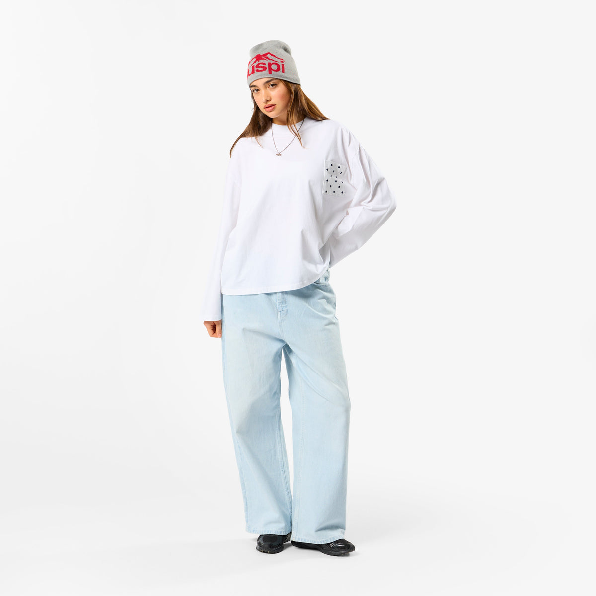 Polkaline / Polka Pocket Longsleeve - White