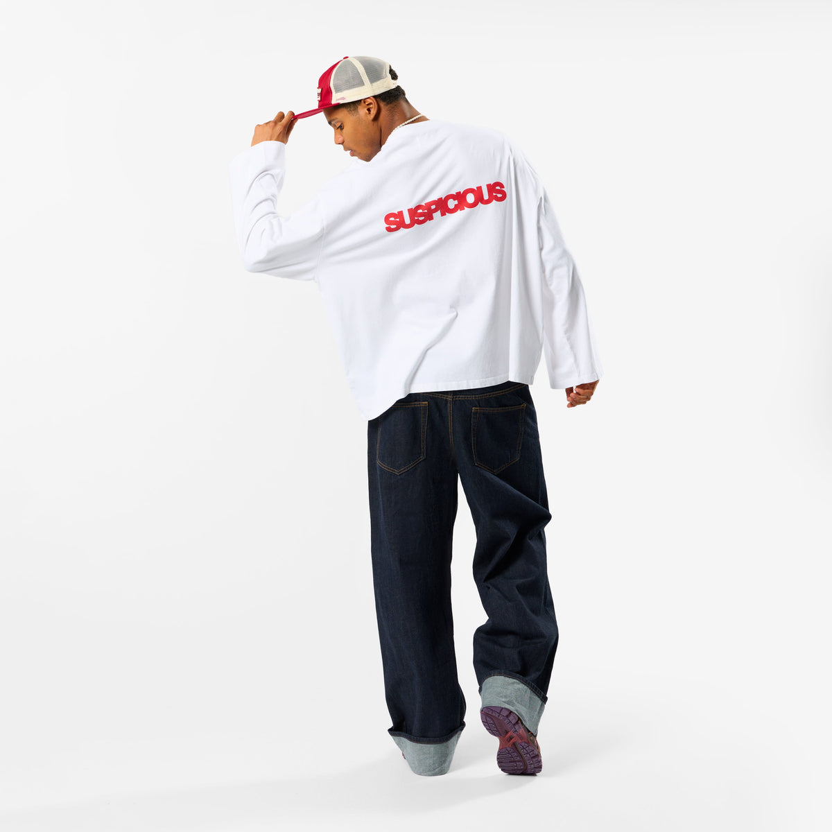 Polkaline / Polka Pocket Longsleeve - White
