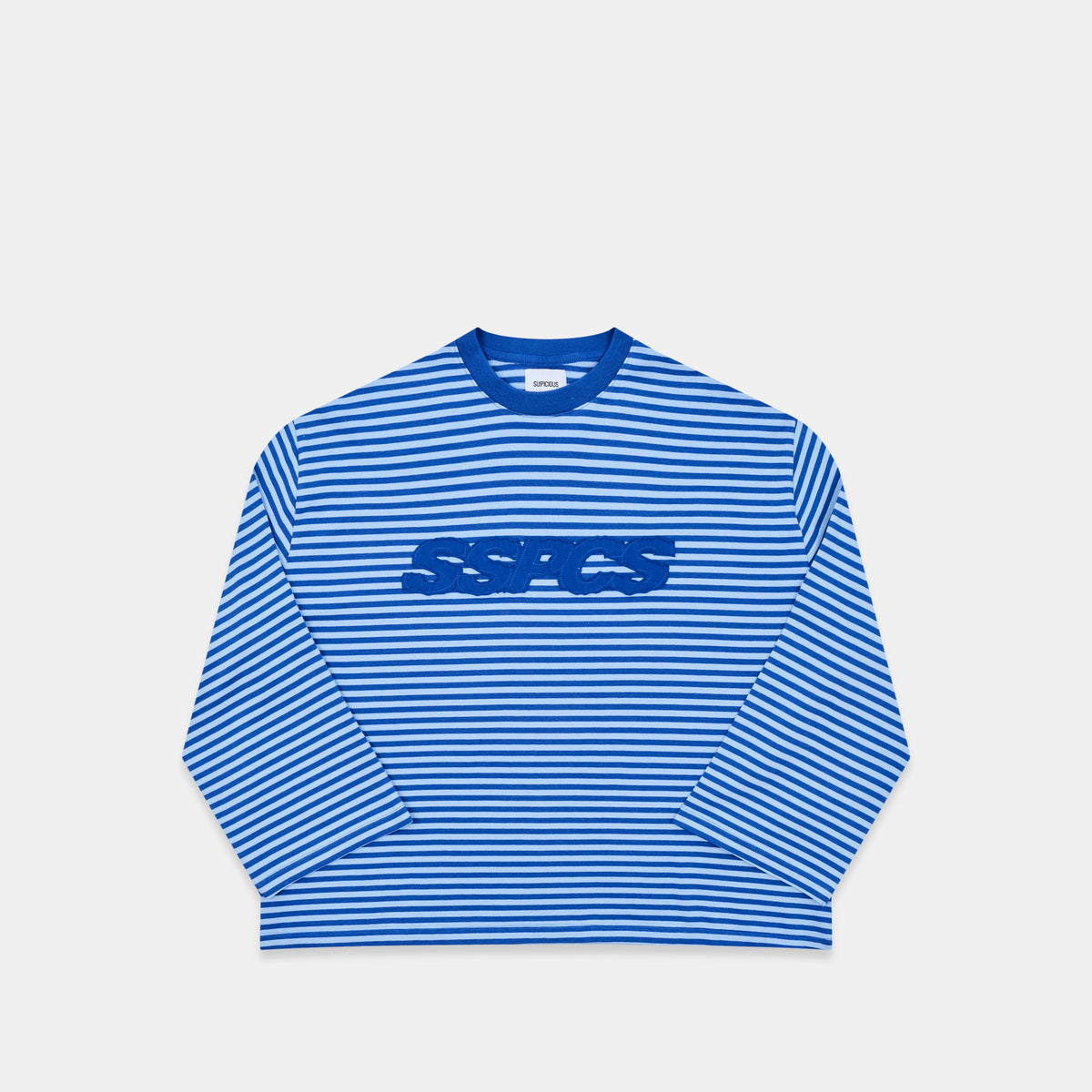 Summer Stripes / SSPCS Applique Striped Longsleeve - Blue