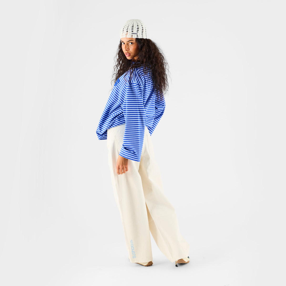 Summer Stripes / SSPCS Applique Striped Longsleeve - Blue