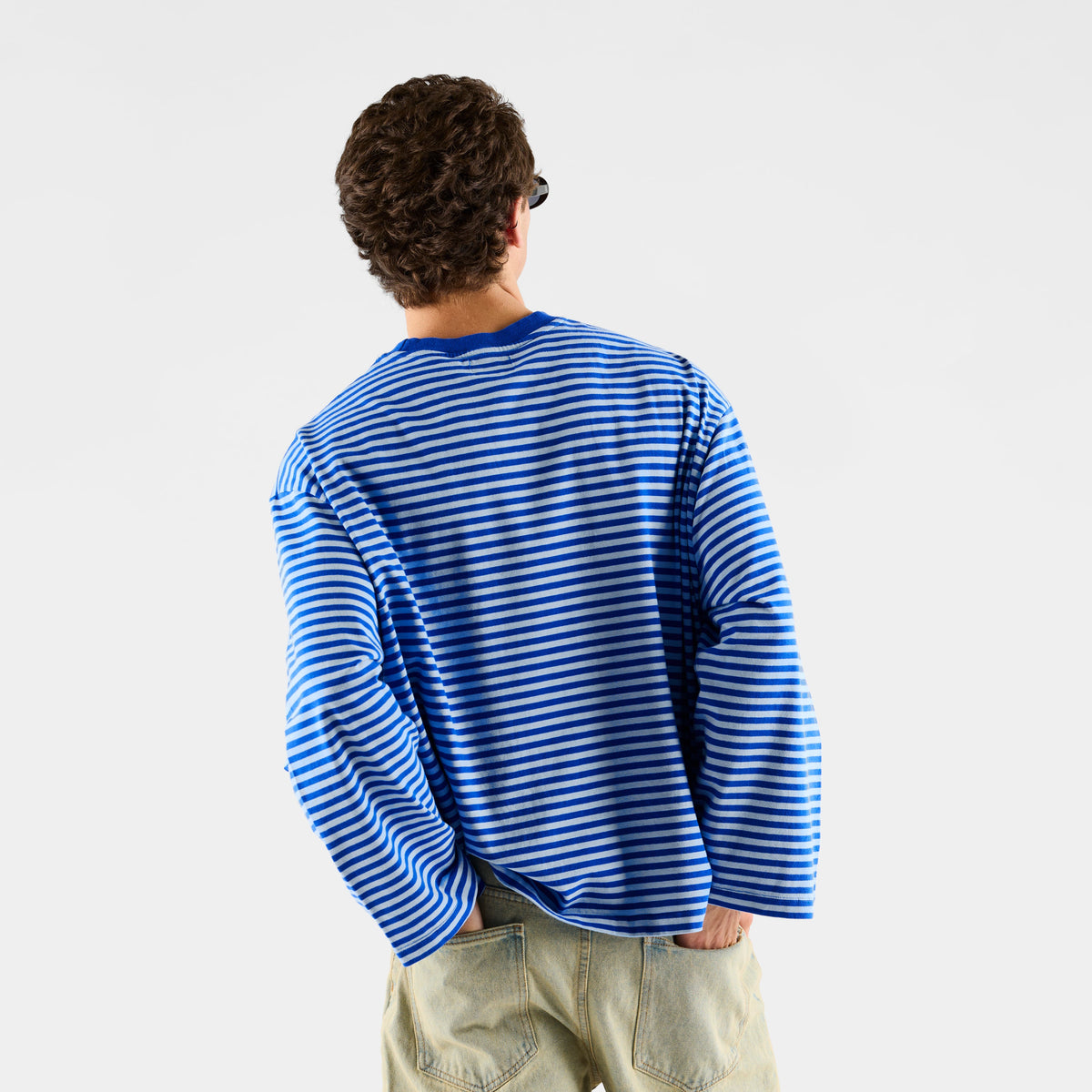 Summer Stripes / SSPCS Applique Striped Longsleeve - Blue