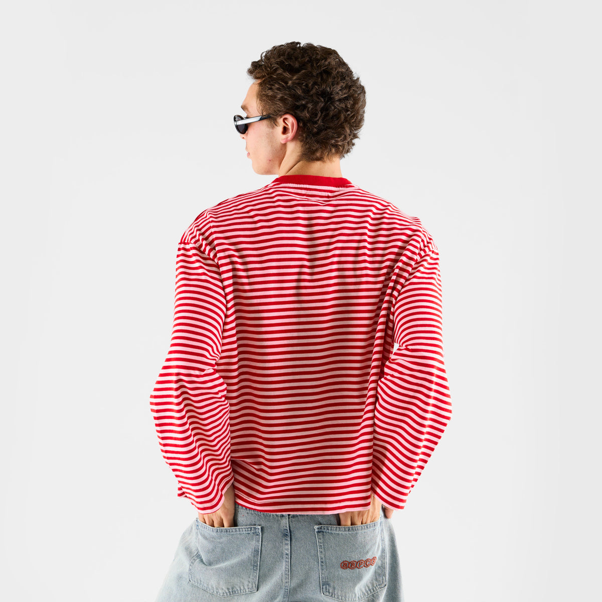 Summer Stripes / SSPCS Applique Striped Longsleeve - Red