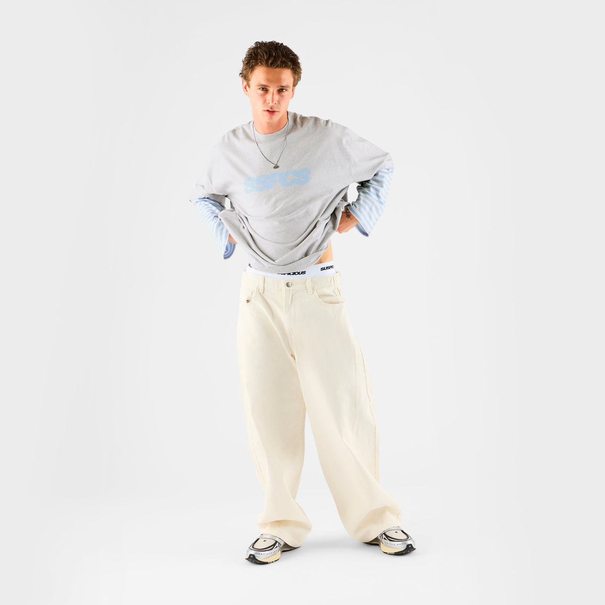 Summer Stripes / SSPCS Striped Layered Longsleeve - Celestial Blue