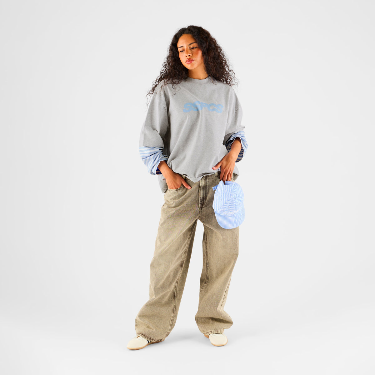 Summer Stripes / SSPCS Striped Layered Longsleeve - Celestial Blue