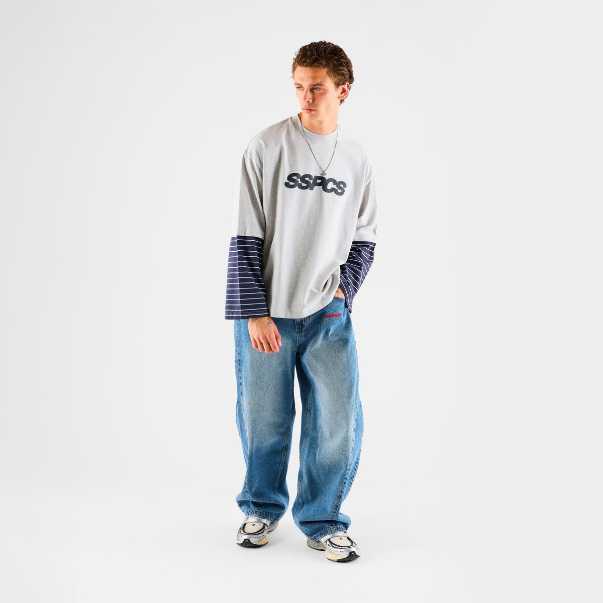 Summer Stripes / SSPCS Striped Layered Longsleeve - Grey