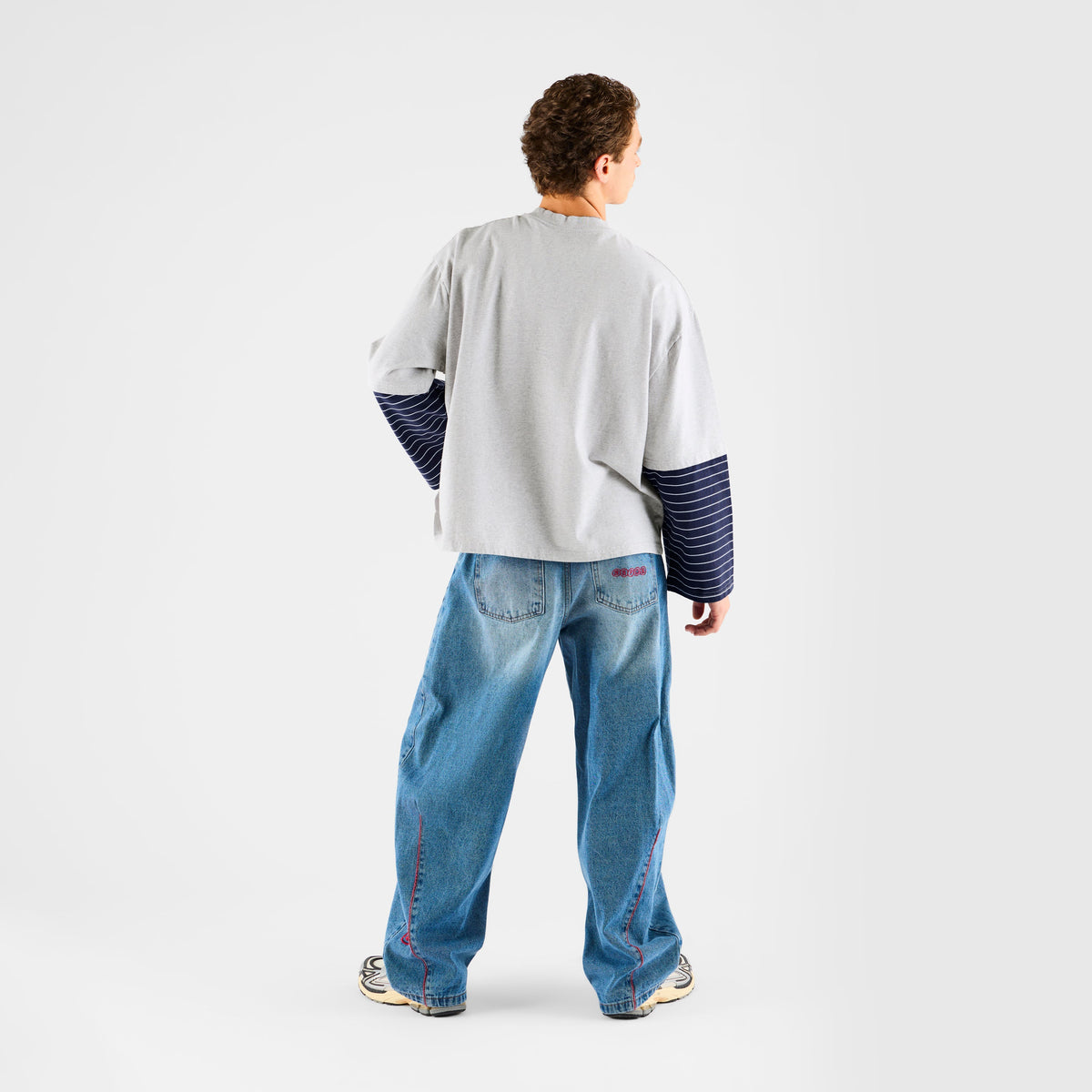 Summer Stripes / SSPCS Striped Layered Longsleeve - Grey