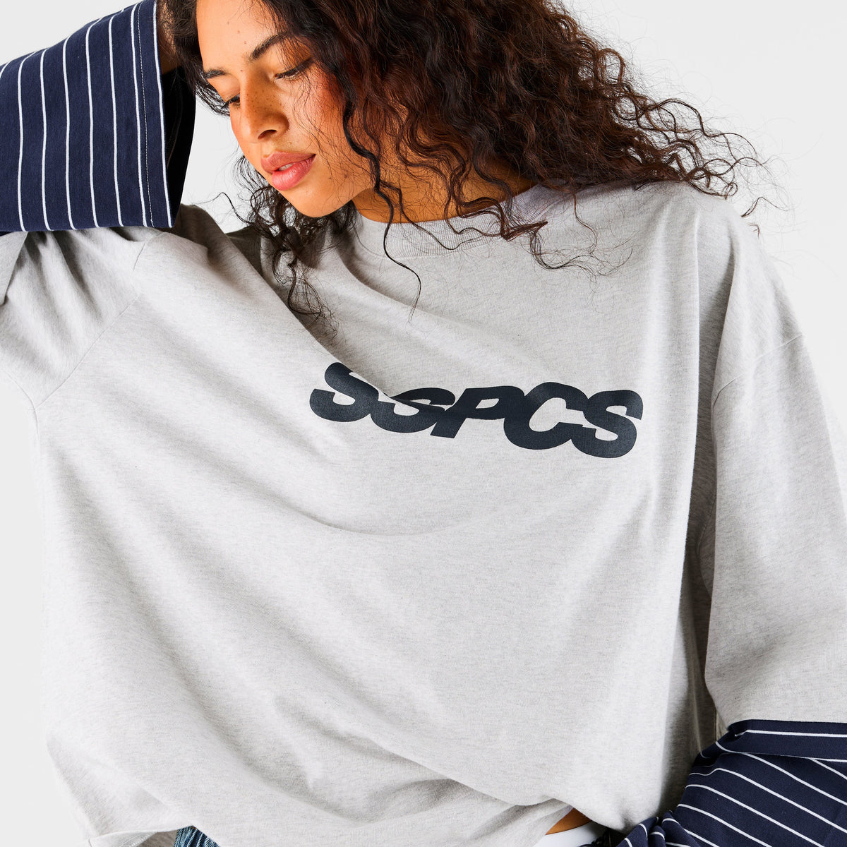 Summer Stripes / SSPCS Striped Layered Longsleeve - Grey