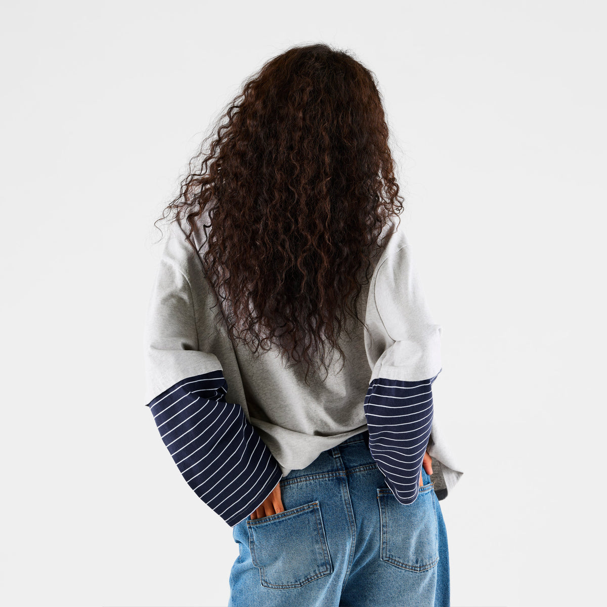 Summer Stripes / SSPCS Striped Layered Longsleeve - Grey