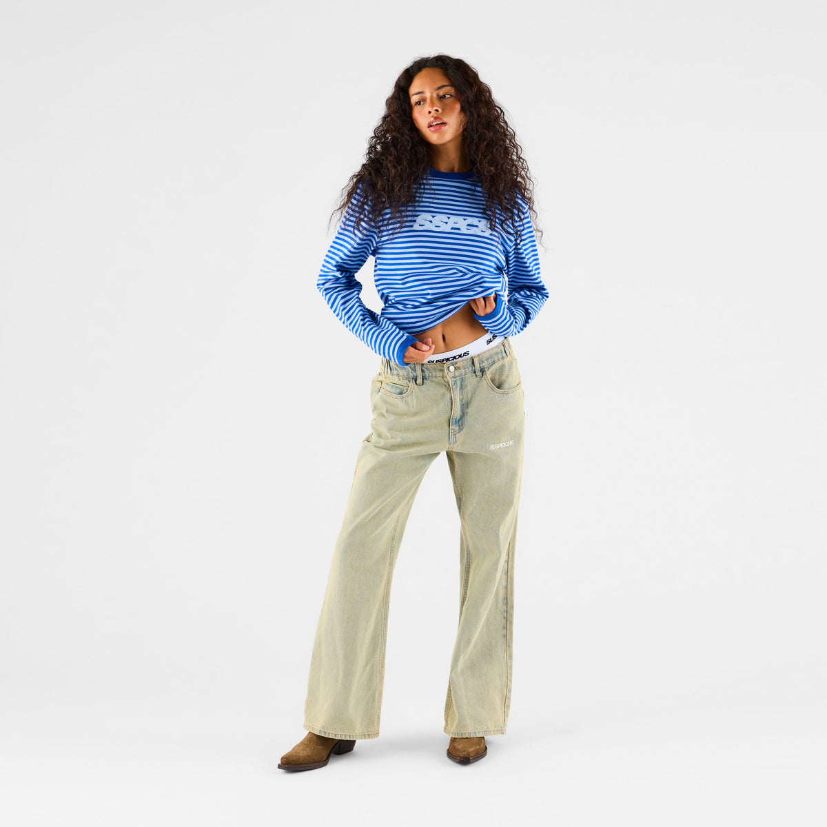 Summer Stripes / SSPCS Striped Ringer Longsleeve - Blue