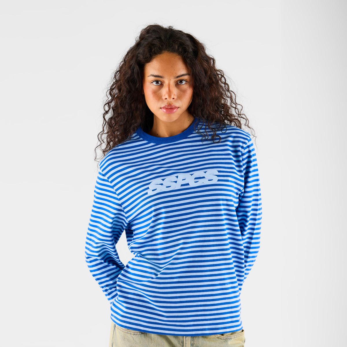 Summer Stripes / SSPCS Striped Ringer Longsleeve - Blue