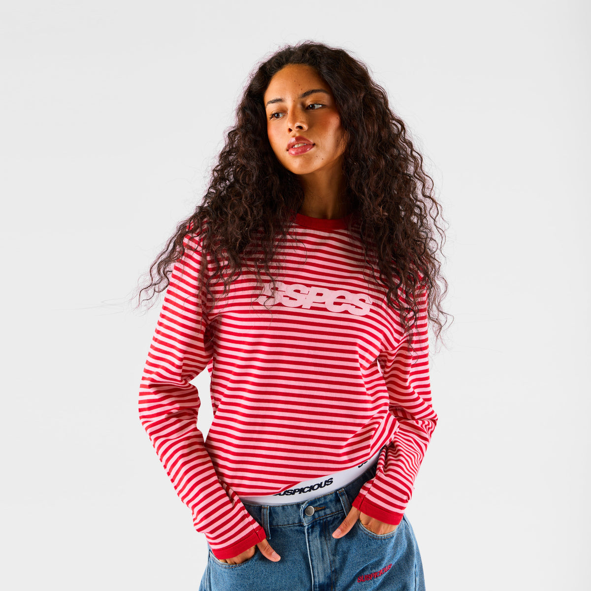 Summer Stripes / SSPCS Striped Ringer Longsleeve - Red
