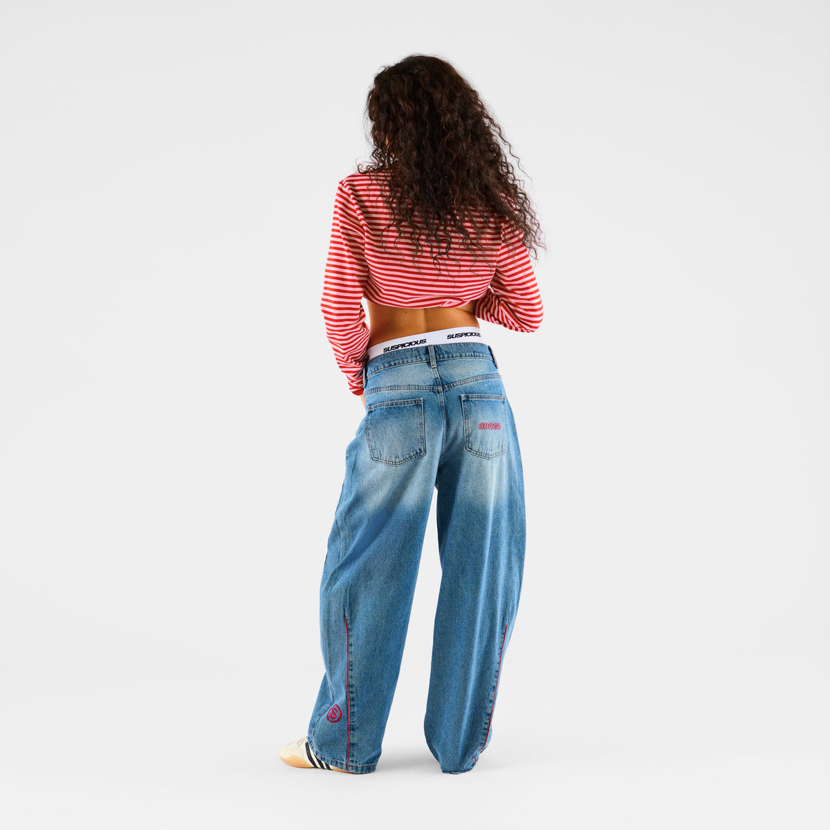 Summer Stripes / SSPCS Striped Ringer Longsleeve - Red