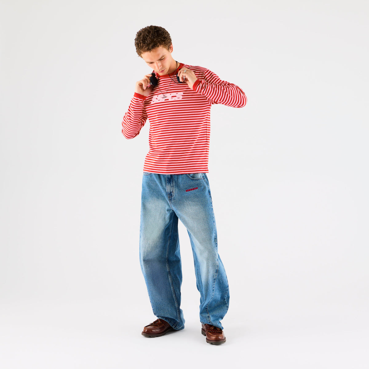 Summer Stripes / SSPCS Striped Ringer Longsleeve - Red