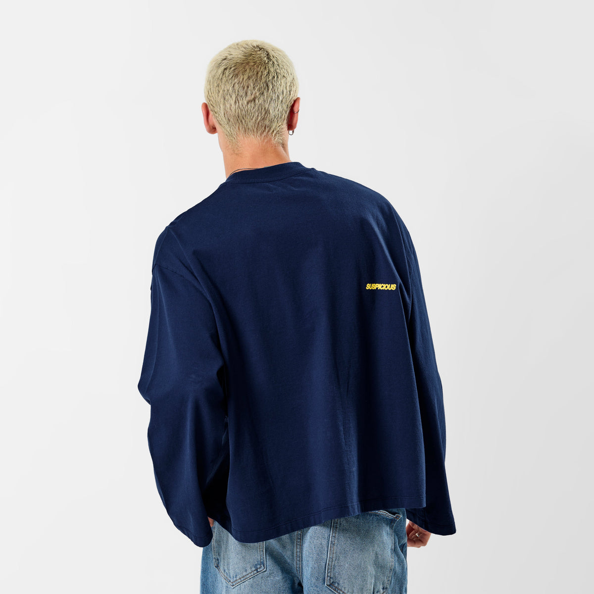 Camo / Slanted Longsleeve - Deep Navy