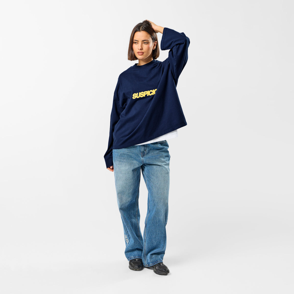 Camo / Slanted Longsleeve - Deep Navy