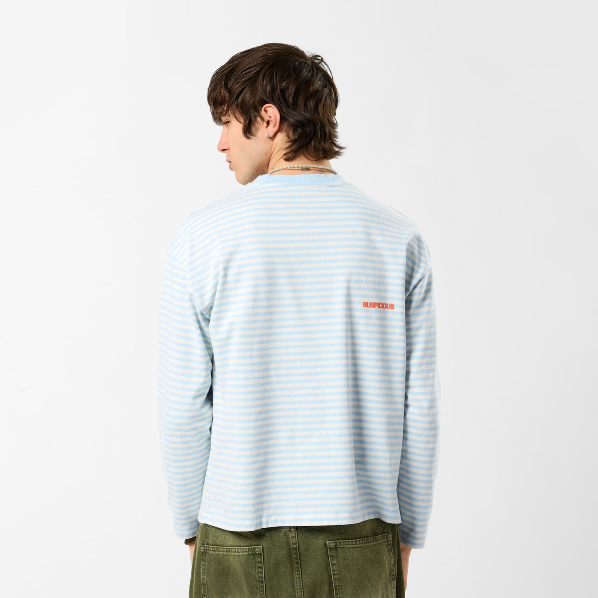 PL / Solid Striped Longsleeve - Celestial Blue