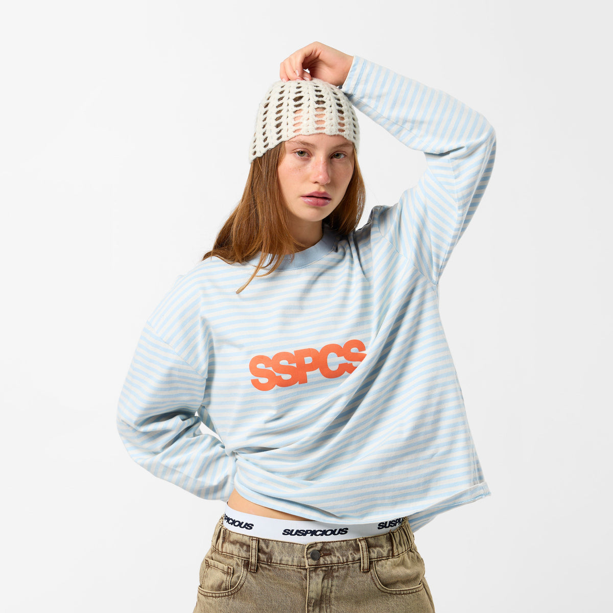 PL / Solid Striped Longsleeve - Celestial Blue