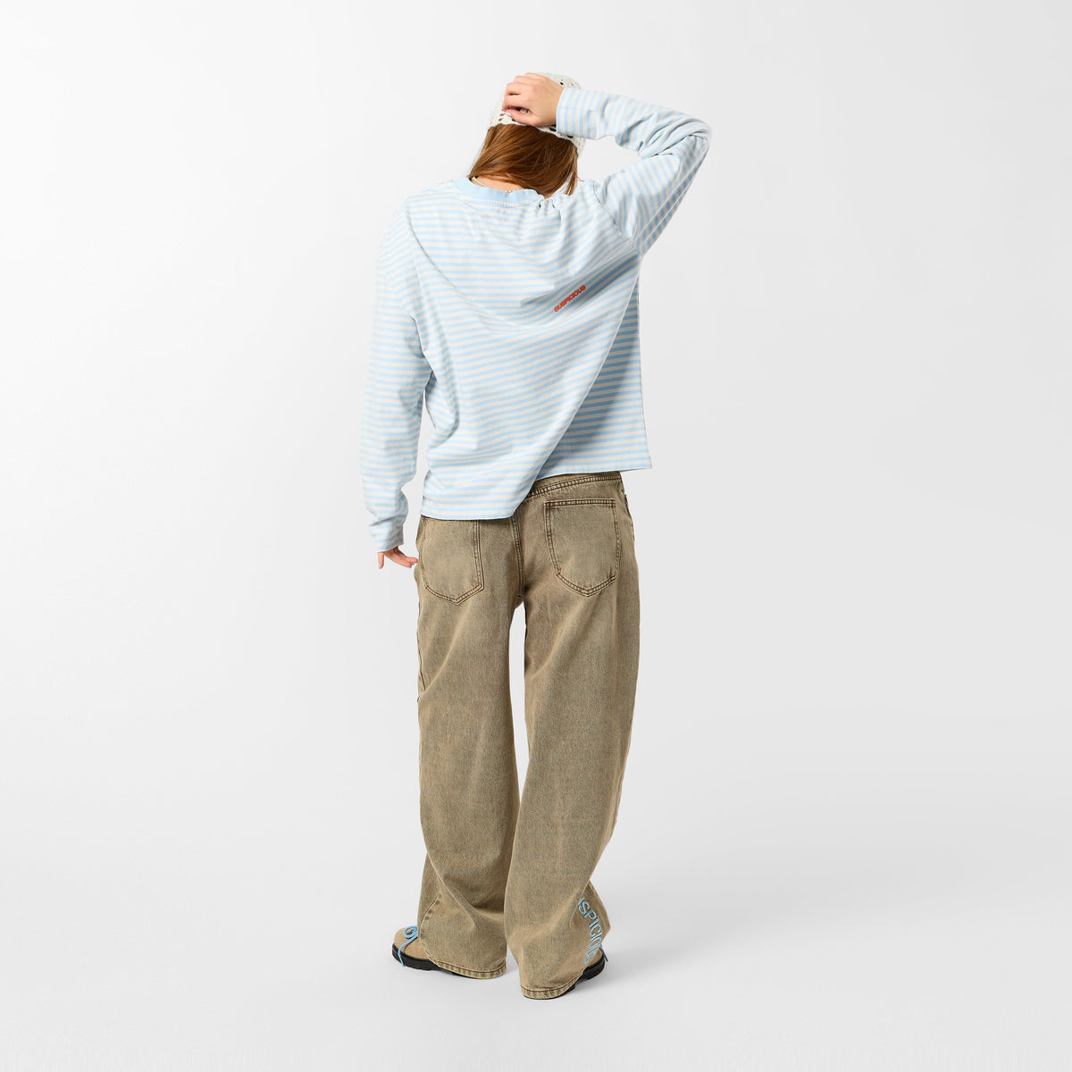 PL / Solid Striped Longsleeve - Celestial Blue