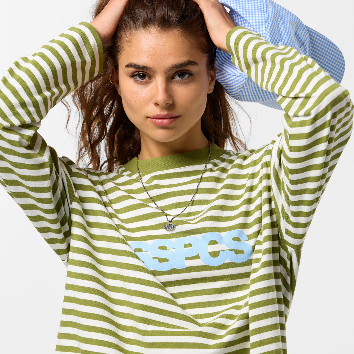 Bestsellers Variants / Solid Striped Longsleeve - Deep Moss