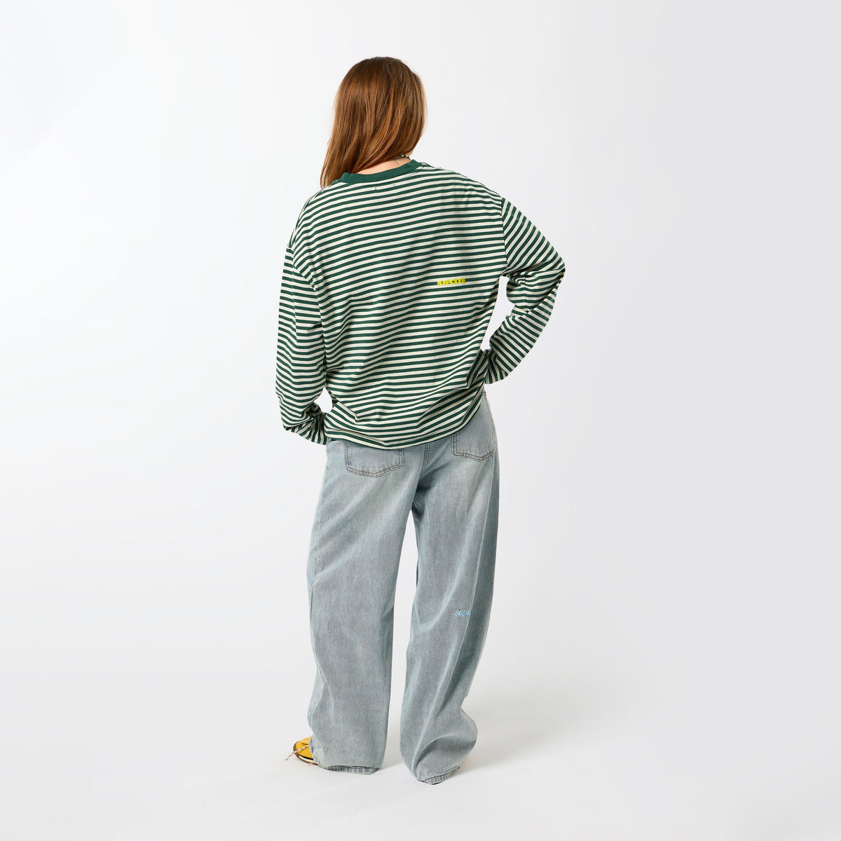 PL / Solid Striped Longsleeve - Green Yellow