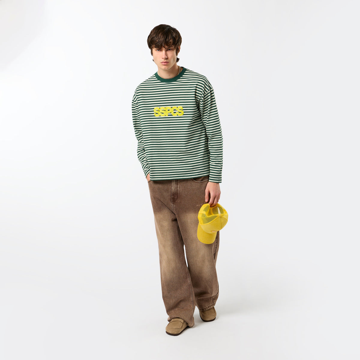PL / Solid Striped Longsleeve - Green Yellow
