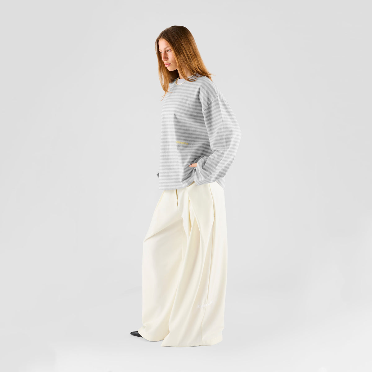 Summer Breeze / Solid Striped Longsleeve - Heather & Natural