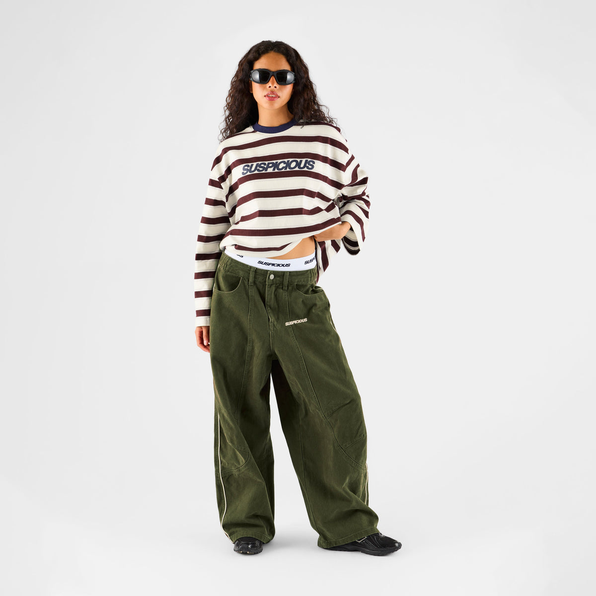 Winter1 / Striped Longsleeve - Natural & Red