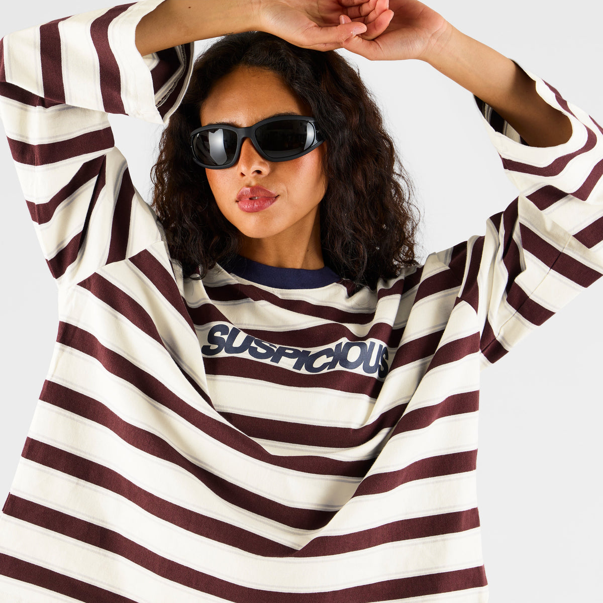 Winter1 / Striped Longsleeve - Natural & Red