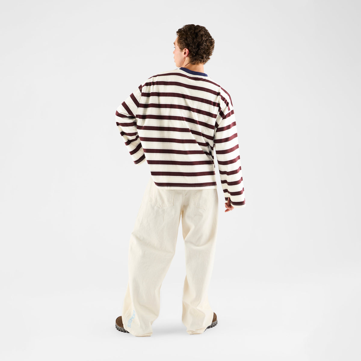 Winter1 / Striped Longsleeve - Natural & Red