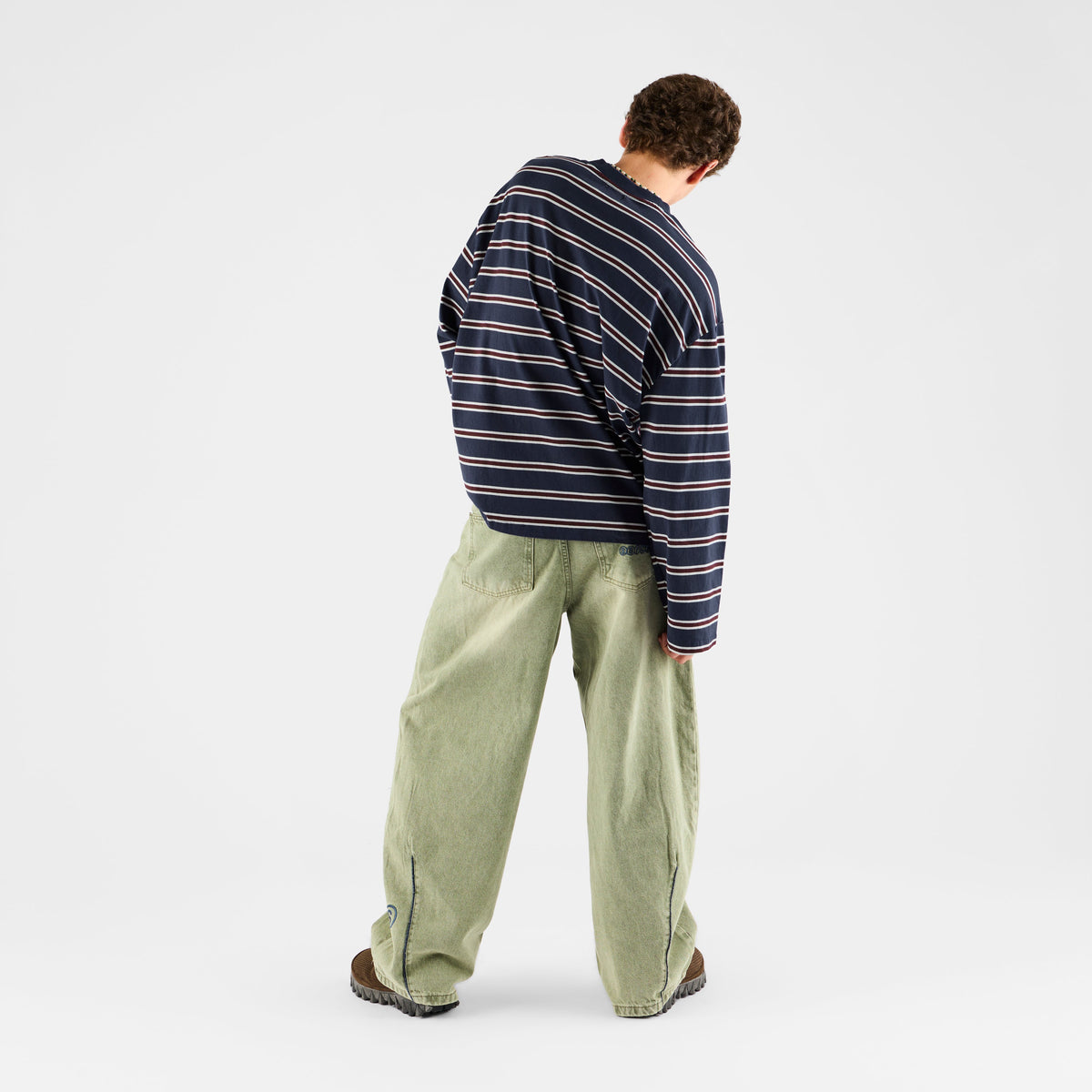 Winter1 / Striped Longsleeve - Navy & Red