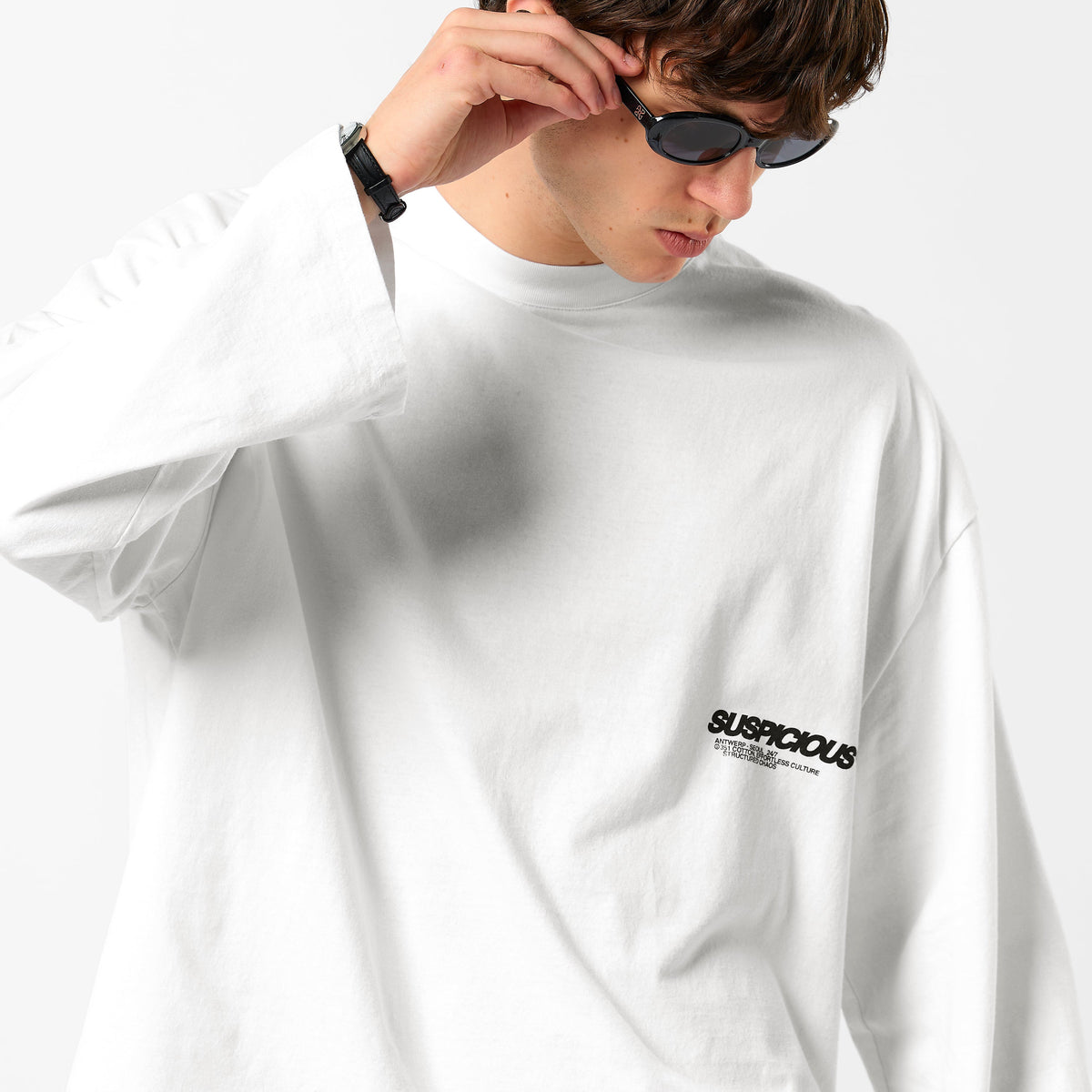 +351 Cotton / Structured Chaos Longsleeve - White