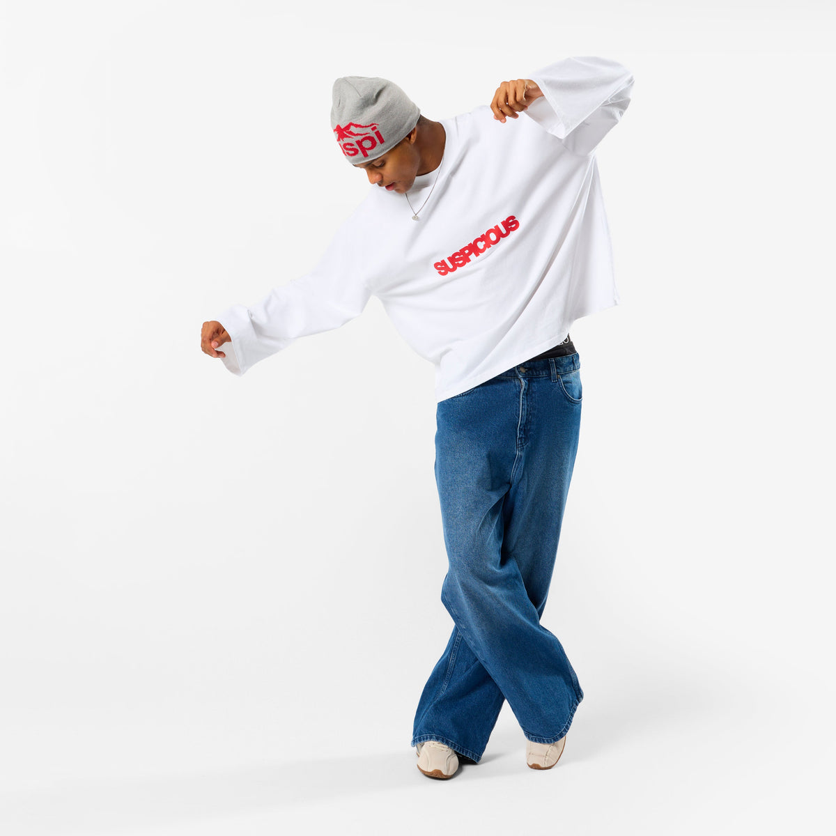 Polkaline / Suspicious Longsleeve - White