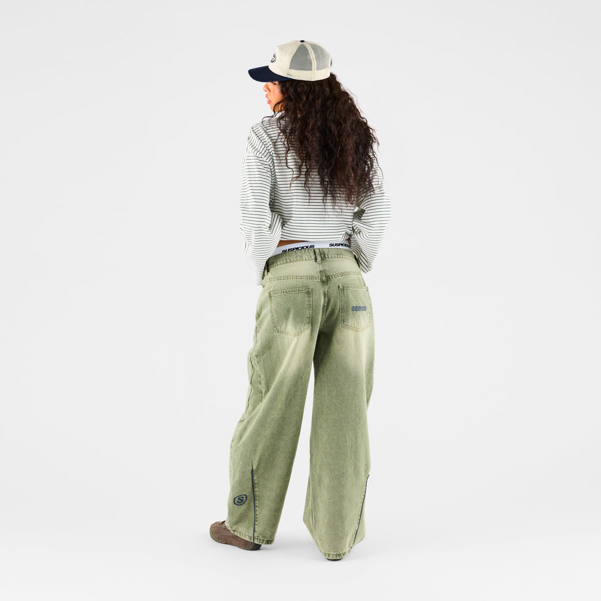 PL / The SSPCS Striped Longsleeve - Forest Green & White