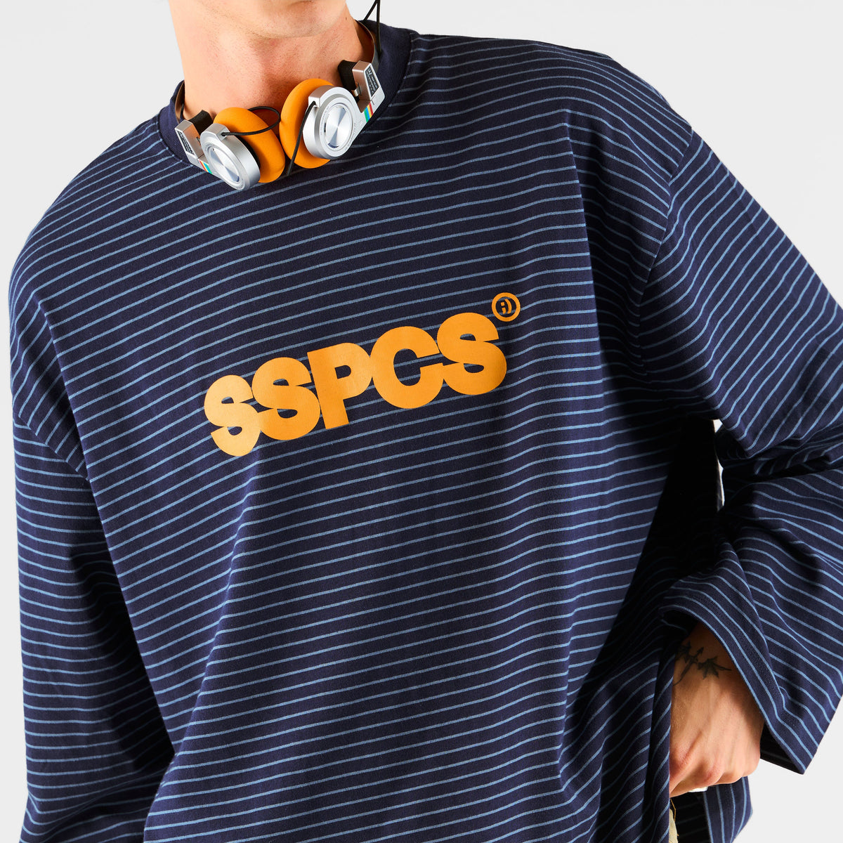 PL / The SSPCS Striped Longsleeve - Nightfall Orange