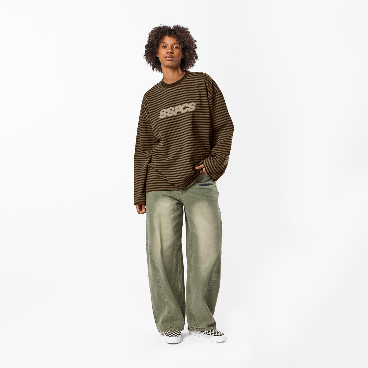 PL / The Slanted SSPCS Striped Longsleeve - Espresso Tone