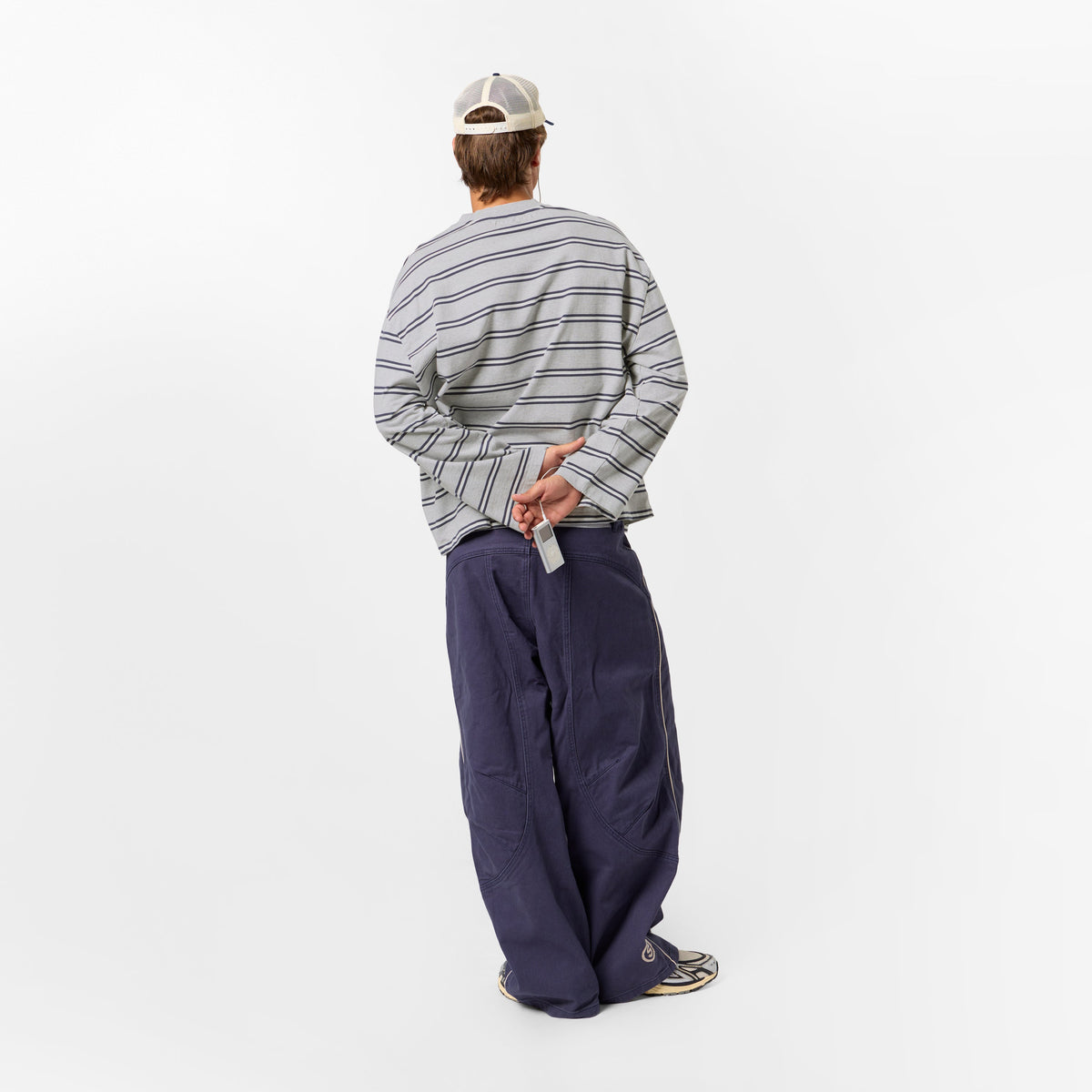Bestsellers Variants / The Slanted Striped Longsleeve - Heather Grey