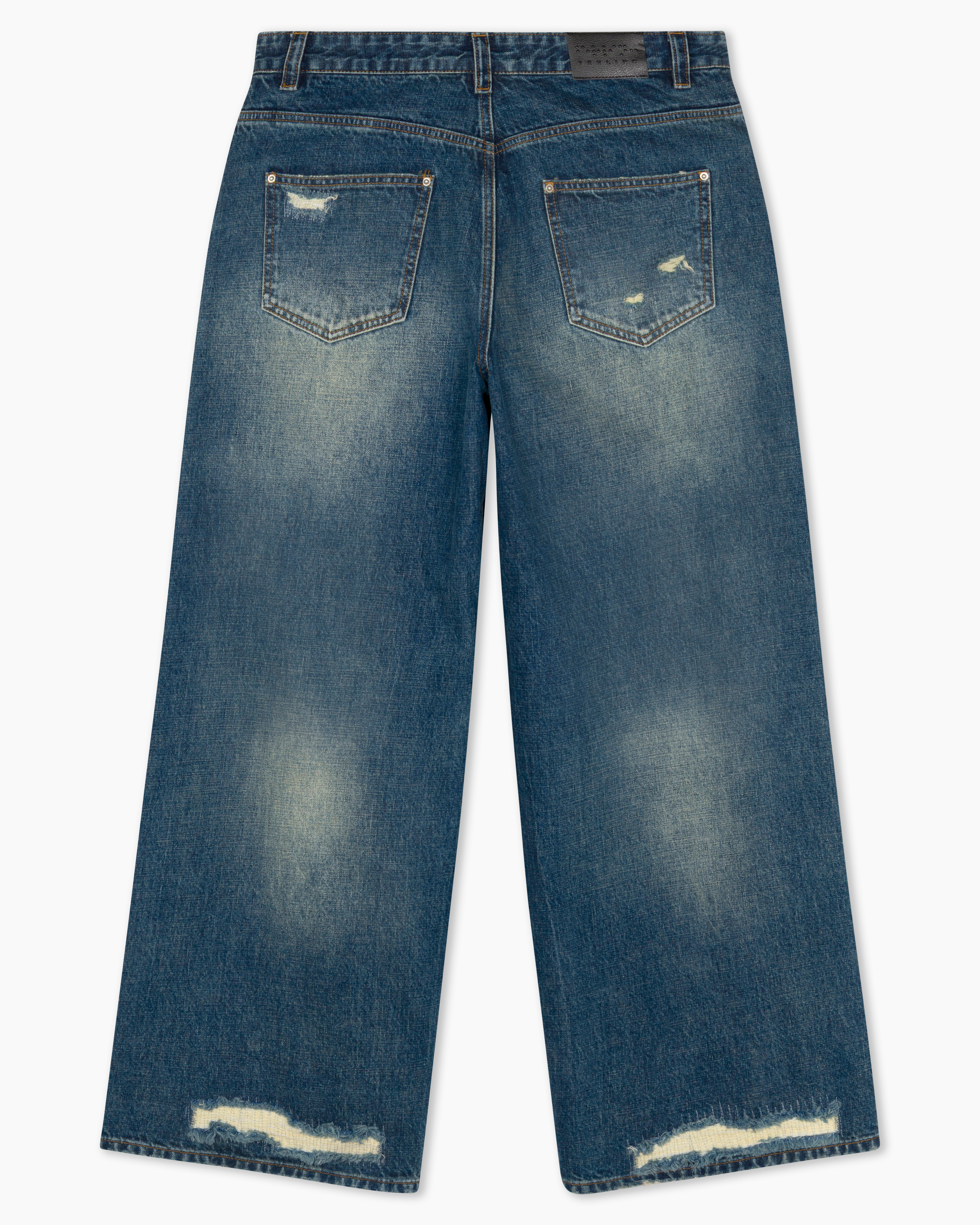 sashiko japanese selvedge loose fit jeans
