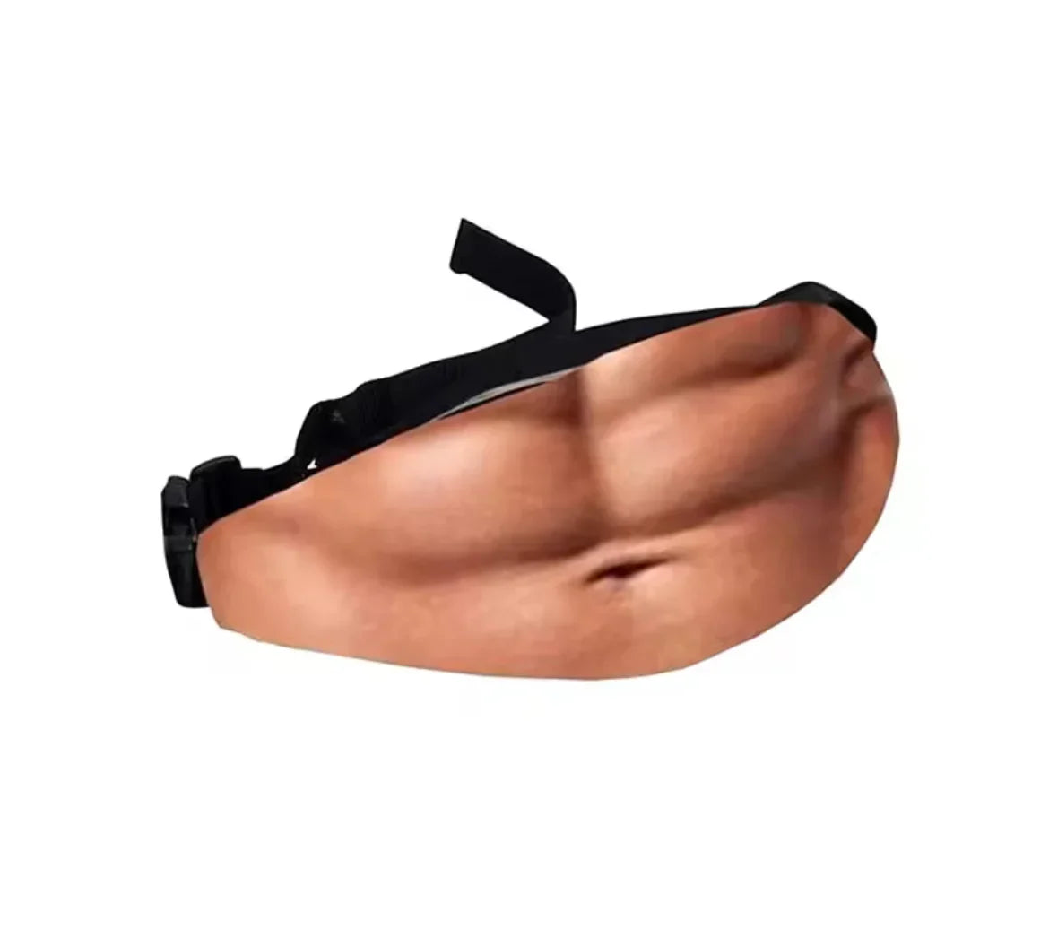 Waist Pack Realistic Looking Large Capacity Oxford Cloth 3D Artificial Dad Beer Belly Fanny Bag for Travel