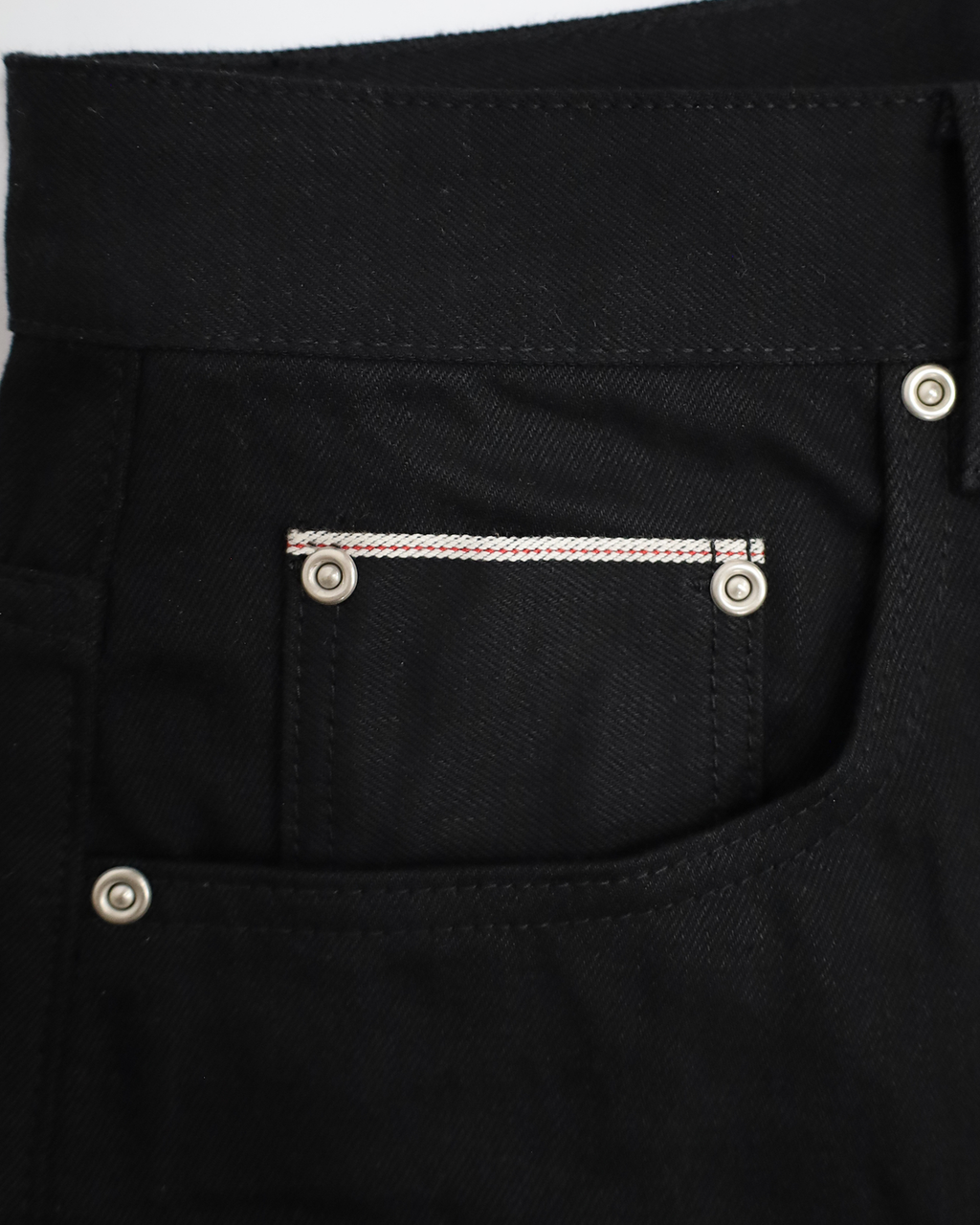 MATTE BLACK JAPANESE SELVEDGE LOOSE FIT JEANS
