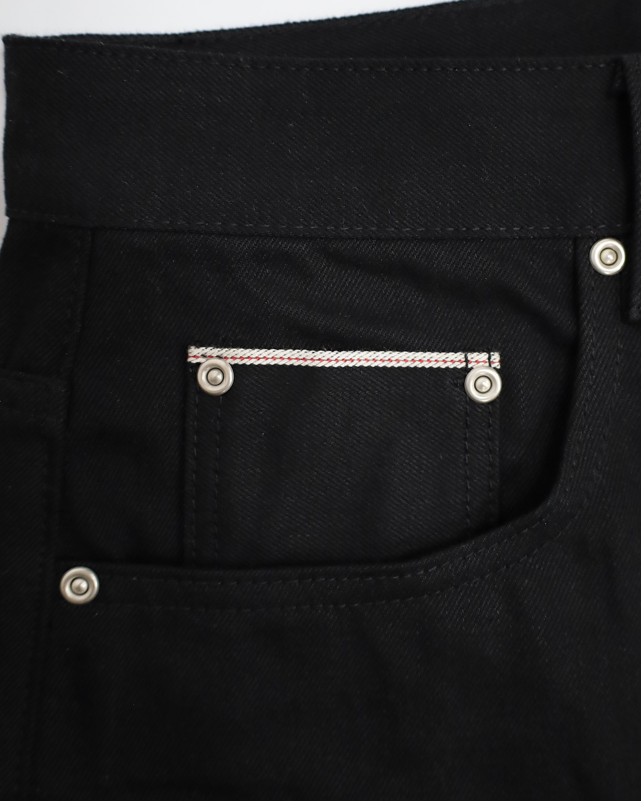 MATTE BLACK JAPANESE SELVEDGE LOOSE FIT JEANS