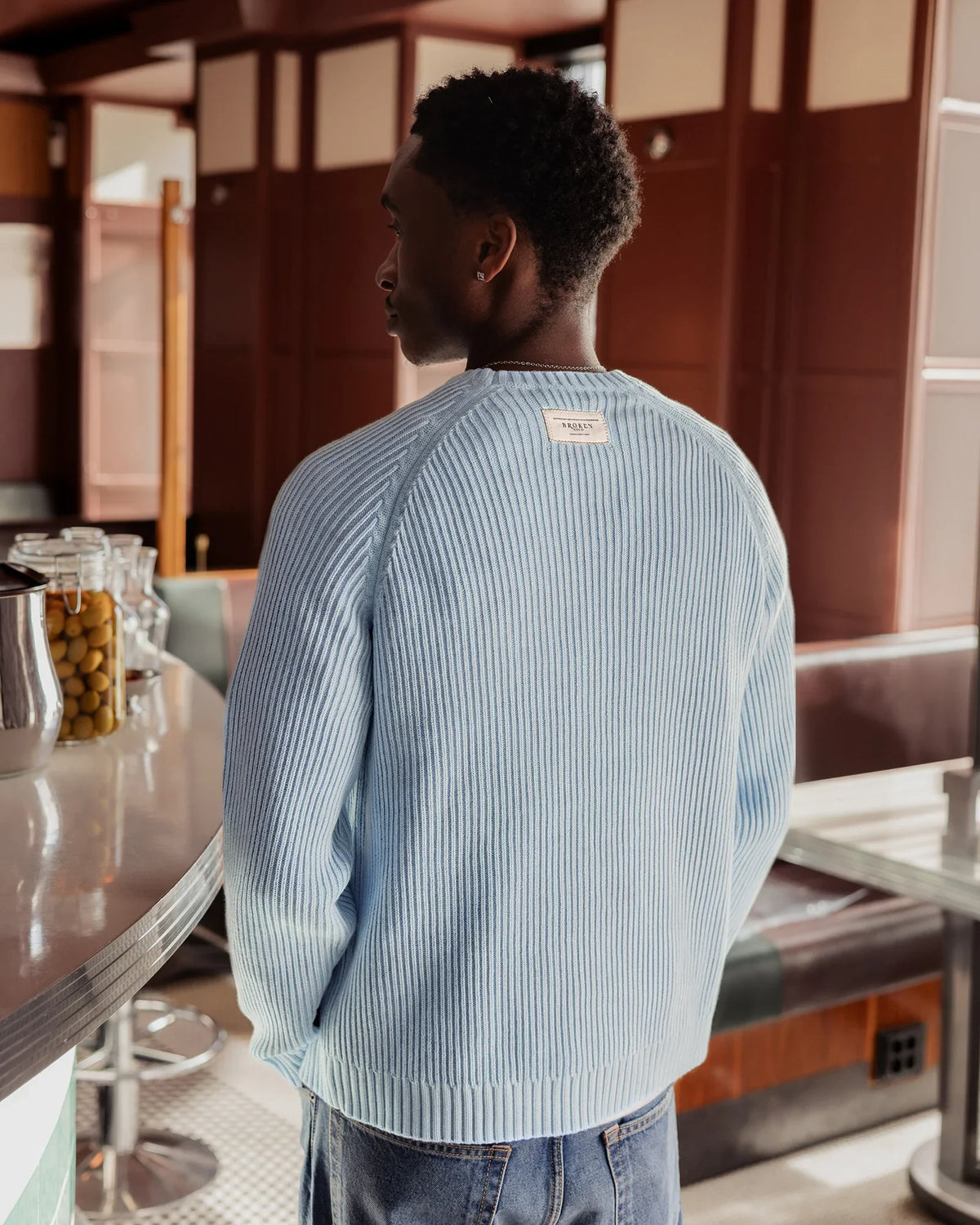 WASHED KNIT BLUE
