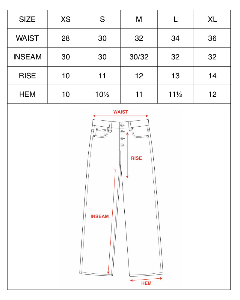 BLACK WASHED HERRINGBONE TWILL PANTS