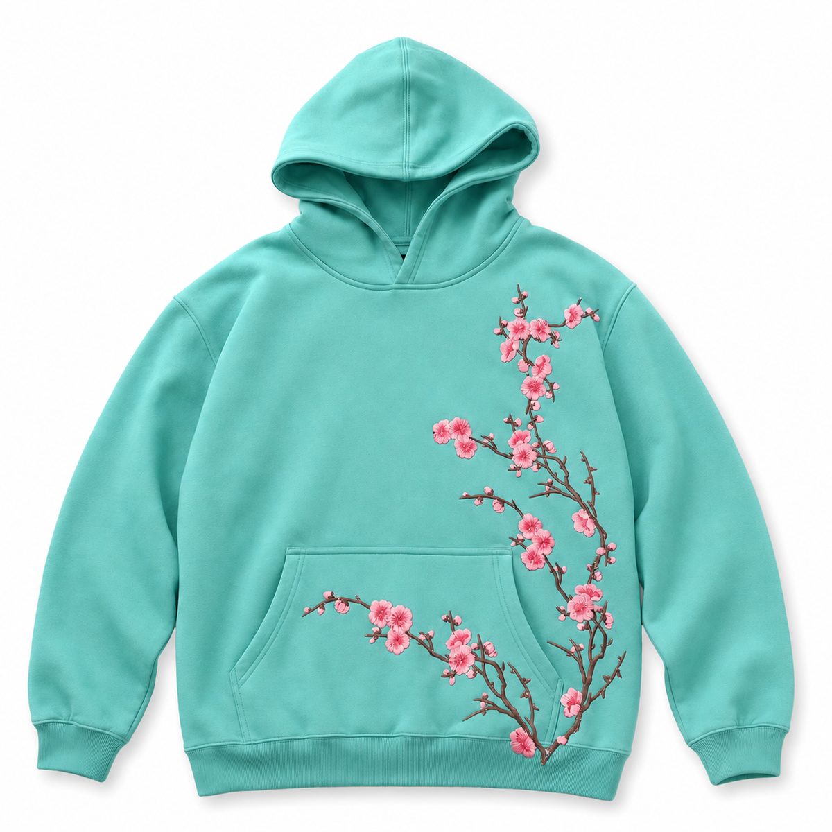 Aqua Blossom Hoodie