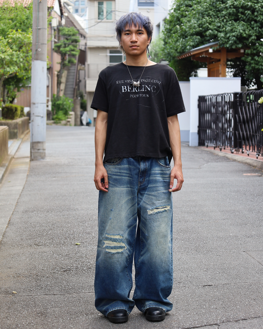 sashiko japanese selvedge loose fit jeans
