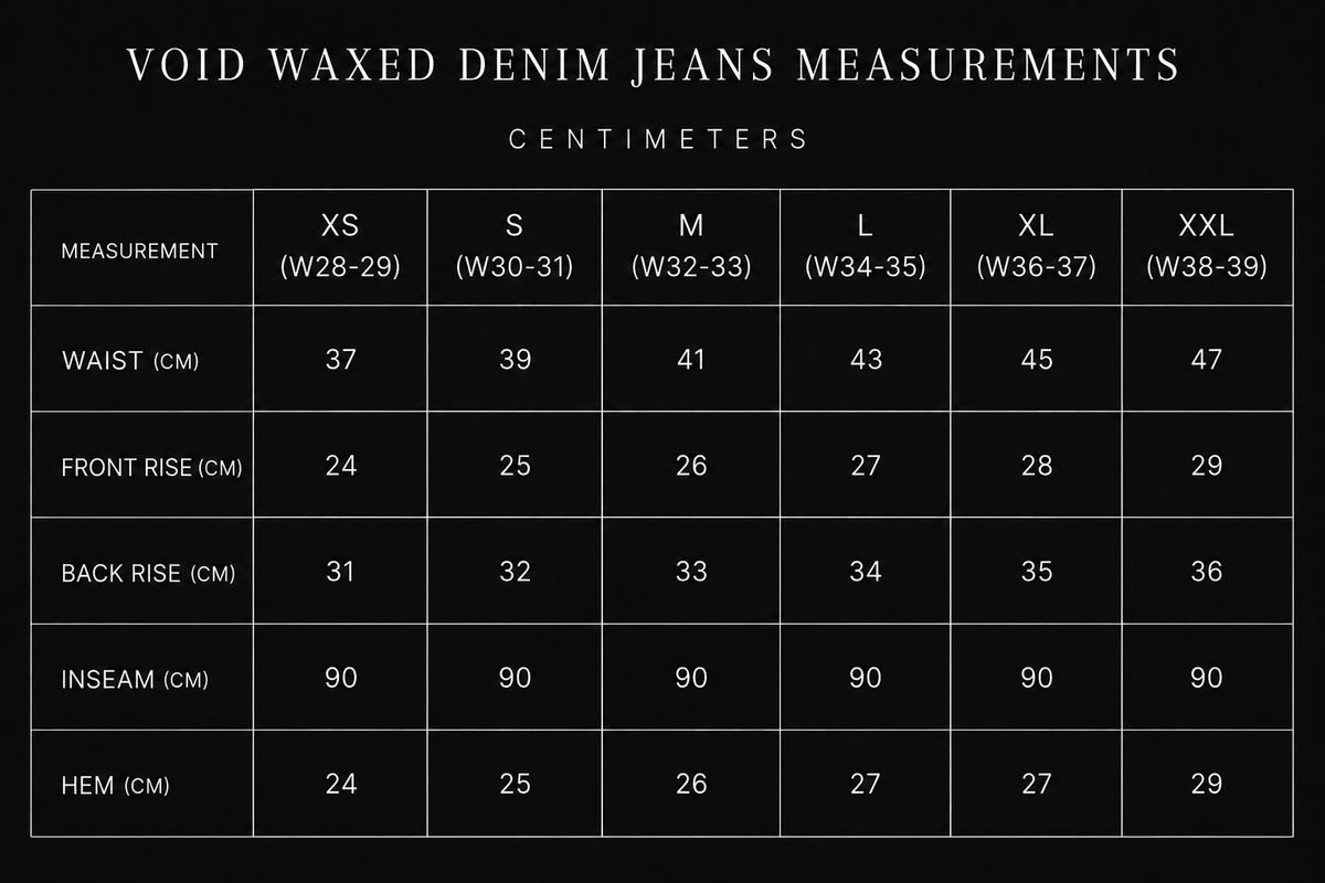 Void Glitter Waxed Denim (Black)