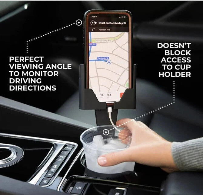 Universal Car Cup Holder Phone Mount Mobile Phone Cup Holder For Truck 2 in 1