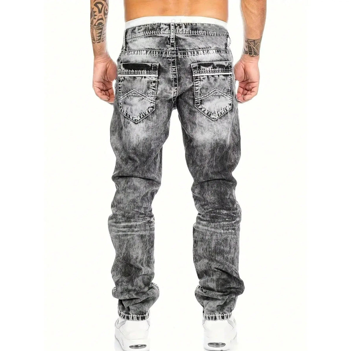 Unkomplizierte Sommer-Jeans für Herren – leichte Stretch-Qualität, gerader Schnitt,