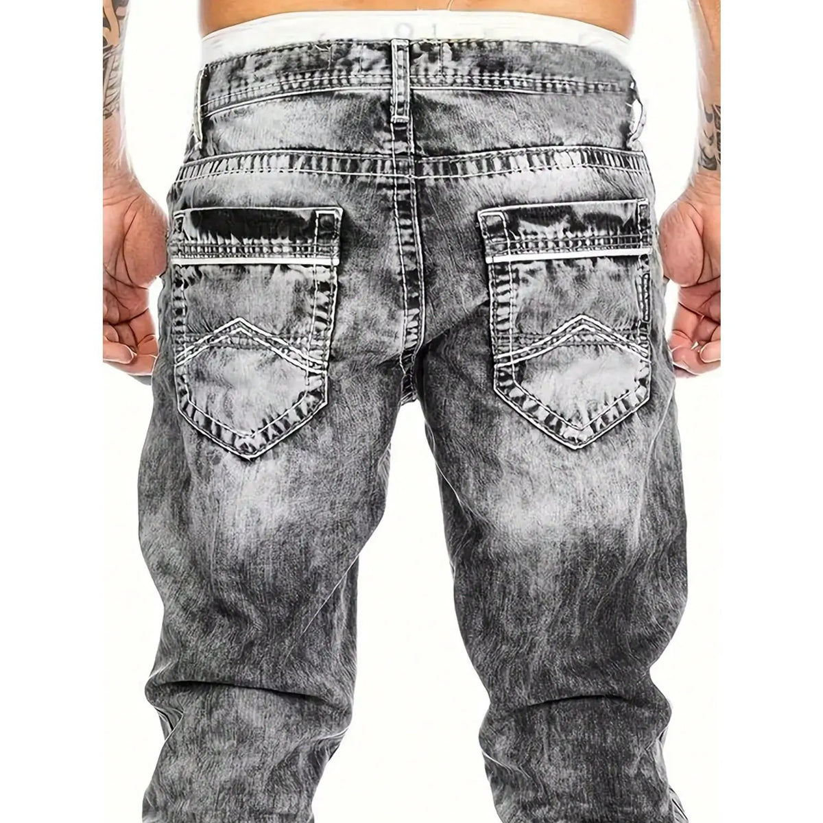 Unkomplizierte Sommer-Jeans für Herren – leichte Stretch-Qualität, gerader Schnitt,