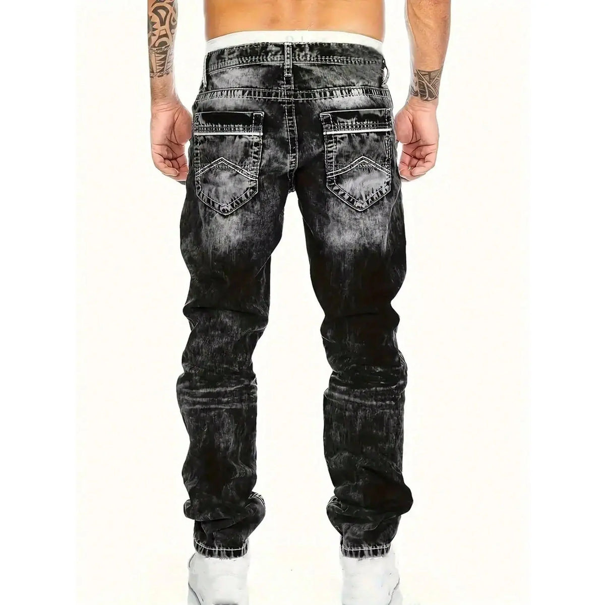 Unkomplizierte Sommer-Jeans für Herren – leichte Stretch-Qualität, gerader Schnitt,