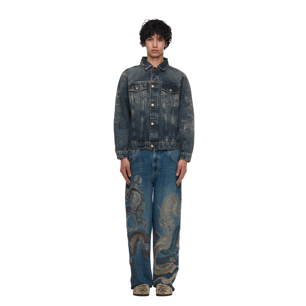 "lotus v2" denim Jacket indigo